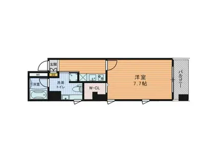 セレッソコート リバーサイドOSAKA(1K/11階)の間取り写真