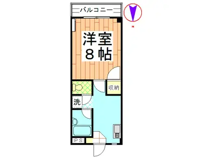 ハイツ菊地(1K/3階)の間取り写真