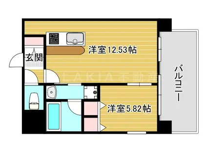 プレジオ難波ウエスト(1LDK/3階)の間取り写真