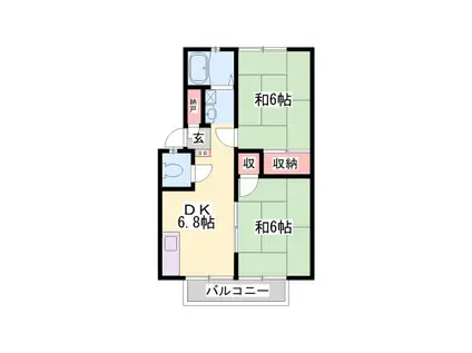 YS CADEL(2DK/1階)の間取り写真