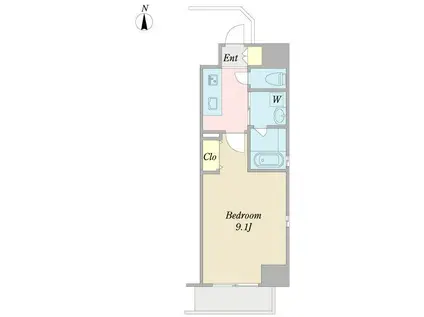 ルミノス千種(1K/8階)の間取り写真