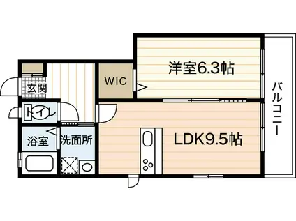 ネクサスII(1LDK/1階)の間取り写真