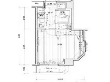 パークウェル新桜台駅前(1K/3階)の間取り写真