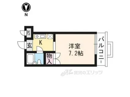 プルミエール増見(ワンルーム/2階)の間取り写真