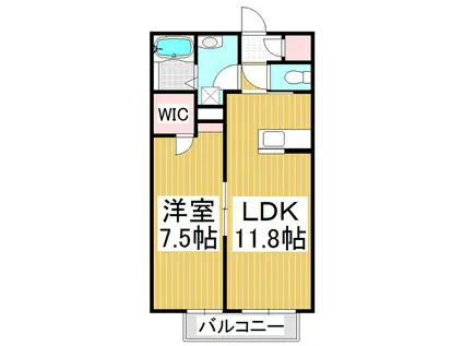 CIER CLAIR(1LDK/2階)の間取り写真