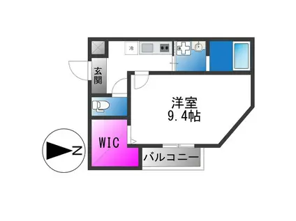 フジパレス花園中央公園南II番館(1K/2階)の間取り写真