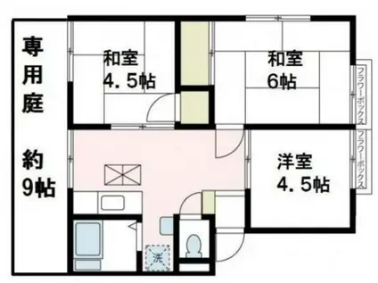 ラ・フォーレ湘南(3DK/1階)の間取り写真