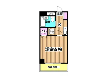 藤和シティコープ(1K/4階)の間取り写真