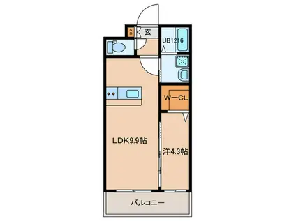 A-MENT385(1LDK/1階)の間取り写真