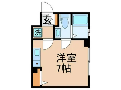 オークレスト金町(ワンルーム/1階)の間取り写真