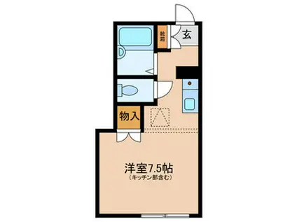 アゼリア石川台(ワンルーム/1階)の間取り写真