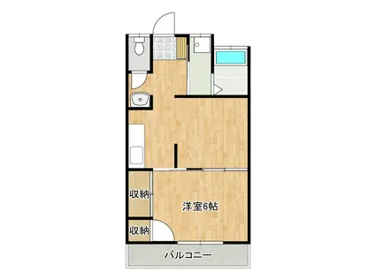 サンハイツ南越谷(1DK/2階)の間取り写真