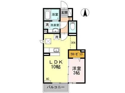 クオーレー高井戸西1丁目-(1LDK/1階)の間取り写真