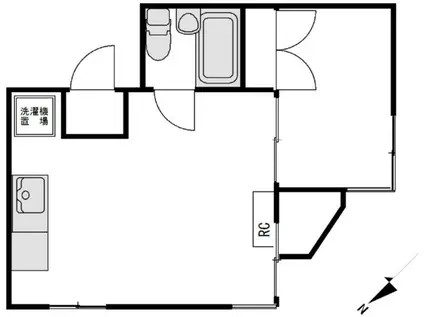 上目黒ニューハイム(1LDK/2階)の間取り写真