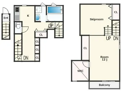 ココカラハウス川内III(1SK/2階)の間取り写真