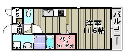 アンプルール光明池(1K/1階)の間取り写真