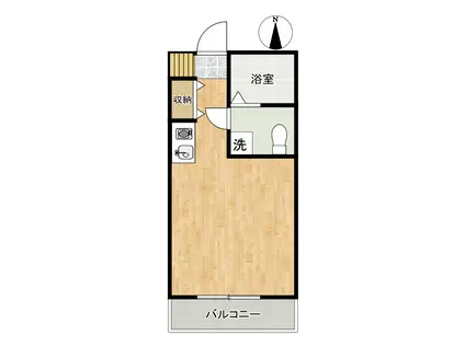 カーサ大雄(ワンルーム/3階)の間取り写真