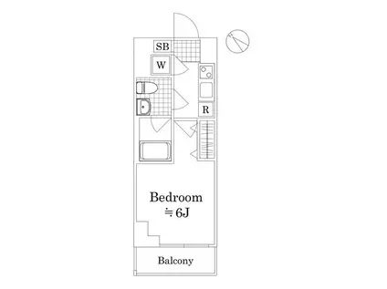 エル・グランジュテ西川口(1K/4階)の間取り写真