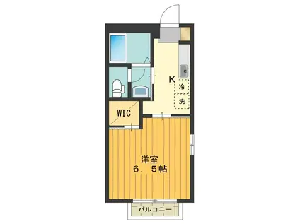 エムズコートB(1K/2階)の間取り写真