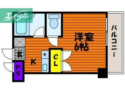 ファイブ南方(1K/3階)の間取り写真