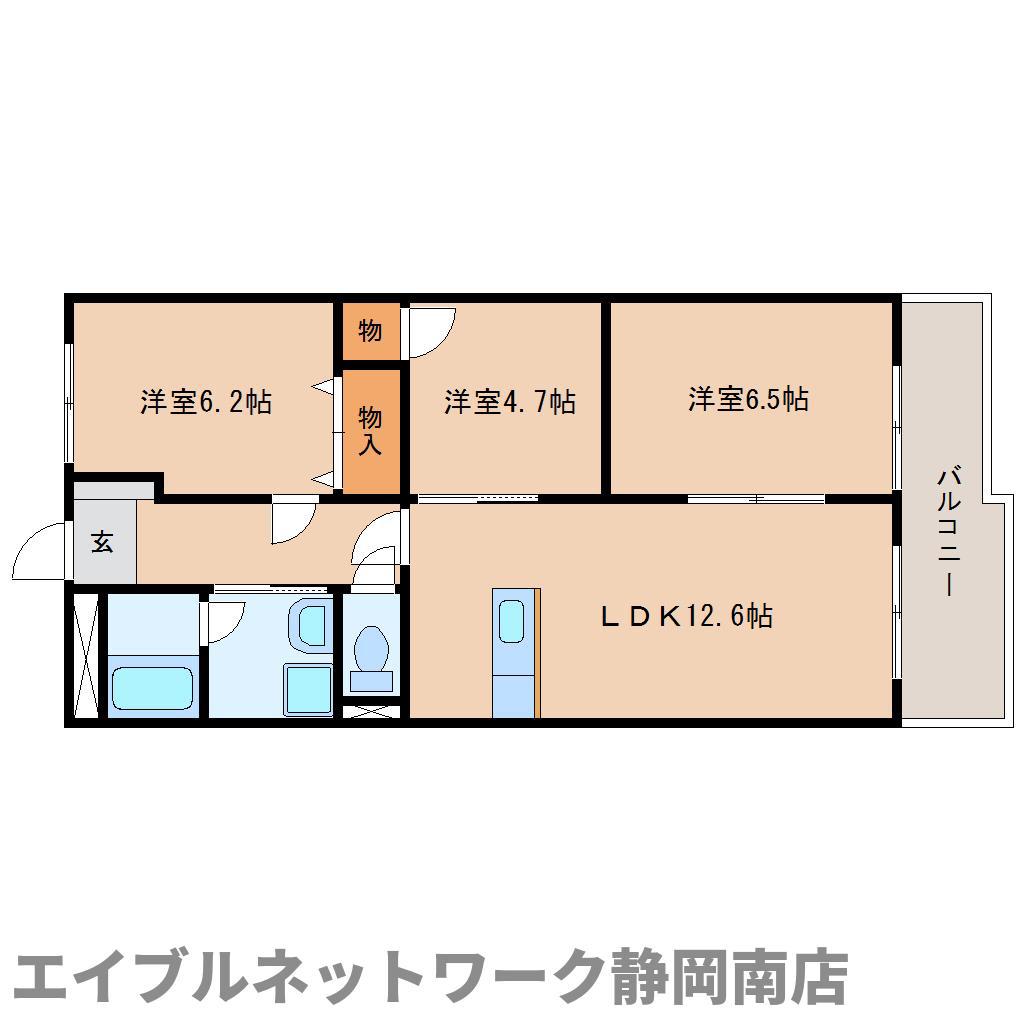 グランドゥール稲川(3LDK/4階)の間取り写真