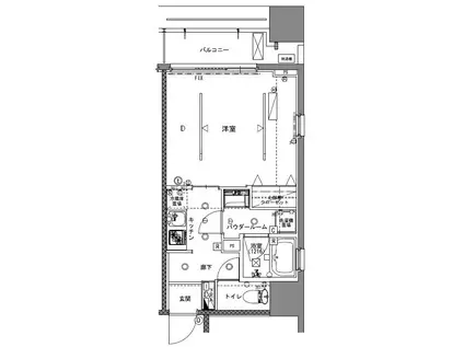 ザタクトヨコハマ(1K/4階)の間取り写真