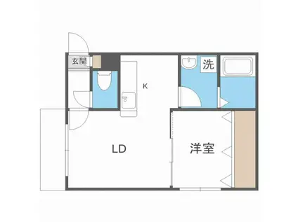 GIULIA196 ジュリア196(1LDK/4階)の間取り写真