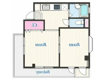 メゾンテラ(2K/1階)の間取り写真