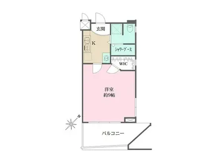 東急東横線 白楽駅 徒歩2分 4階建 築24年(1K/B1階)の間取り写真