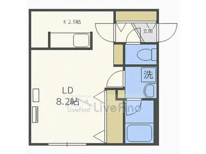 NEW WORLDIII(1K/4階)の間取り写真