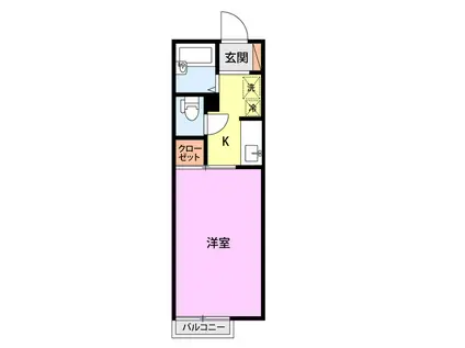 セジュール蔵王(1K/1階)の間取り写真