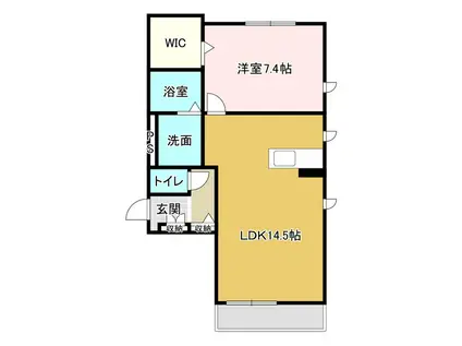 エスペランサK(1LDK/2階)の間取り写真