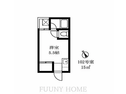恵比寿セントラル(ワンルーム/1階)の間取り写真
