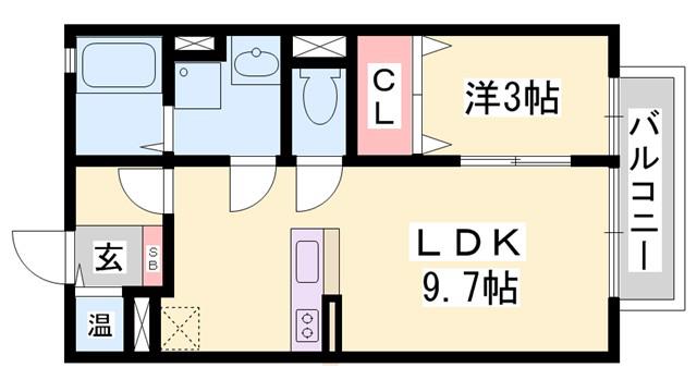 リガトーニI(1LDK/2階)の間取り写真