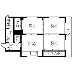 コーポエリオ(3LDK/2階)の間取り写真
