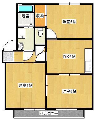 たんぽぽI(3DK/1階)の間取り写真