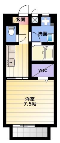 グリーンヒル(1K/1階)の間取り写真