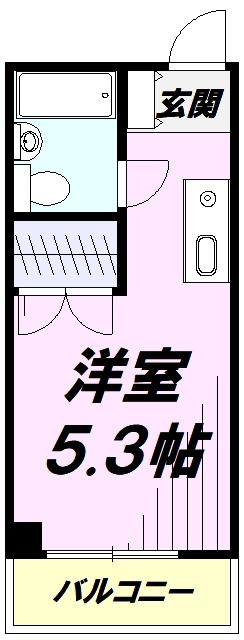 パークアベニュー桜(ワンルーム/5階)の間取り写真