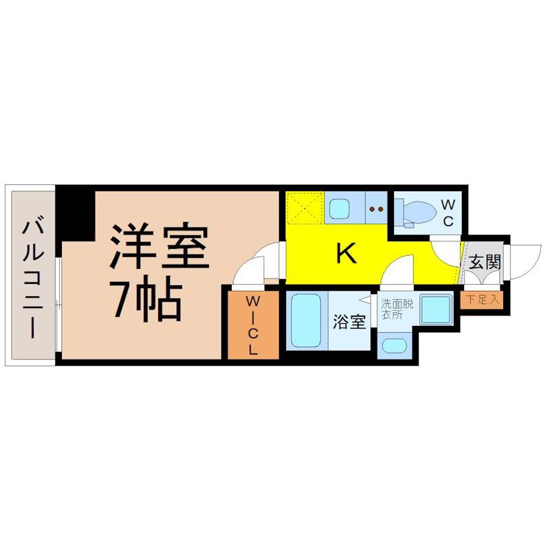 エスリード金山エクセア(1K/5階)の間取り写真