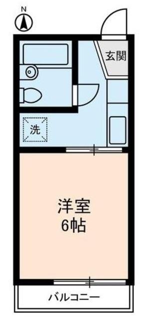 大島コーポラス(1K/2階)の間取り写真