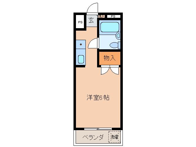NOA松野(ワンルーム/2階)の間取り写真