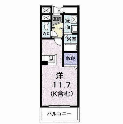 ファミリアノール(ワンルーム/3階)の間取り写真