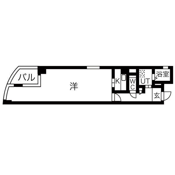 THE RESIDENCE KANAYAMA サウス(1K/3階)の間取り写真