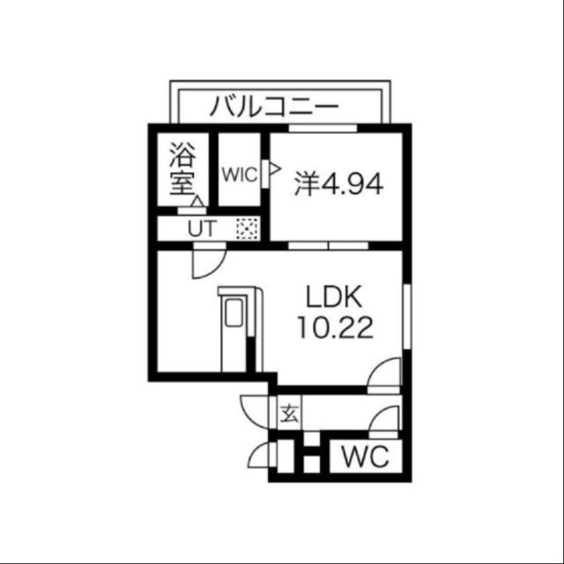 GRAND RAVINE美園(1LDK/3階)の間取り写真