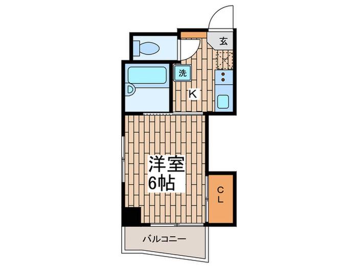 櫻コート目黒(1K/5階)の間取り写真