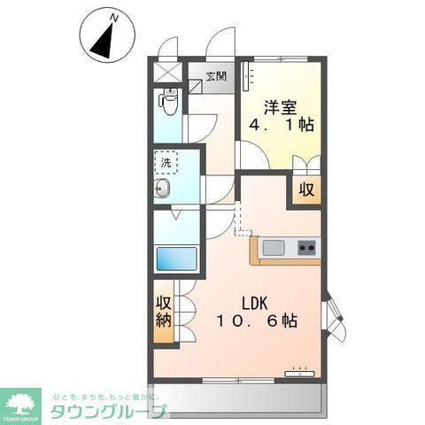 プランドール(1LDK/1階)の間取り写真