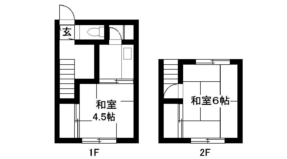 福田貸元総社(2K/1階)の間取り写真