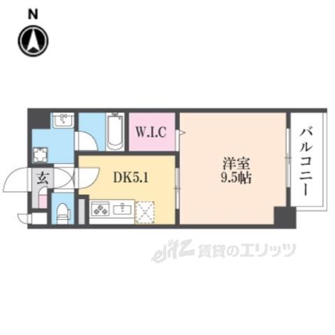 Y Z LUCAO(1DK/2階)の間取り写真