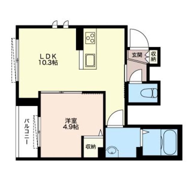 メゾン ド シュシュ(1LDK/1階)の間取り写真