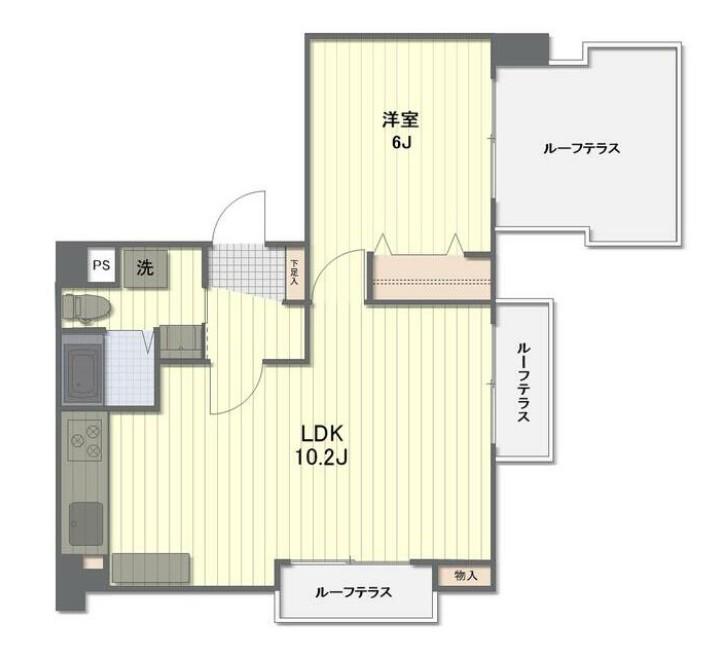 チェリーヒル(1LDK/5階)の間取り写真